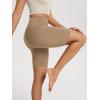 imageODODOS High Waist Workout Shorts for Women Tummy Control Workout Gym Athletic Biker Shorts6quot8quot InseamLight Brown