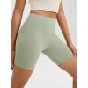 imageODODOS High Waist Workout Shorts for Women Tummy Control Workout Gym Athletic Biker Shorts6quot8quot InseamLime Stone