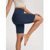 imageODODOS High Waist Workout Shorts for Women Tummy Control Workout Gym Athletic Biker Shorts6quot8quot InseamNavy