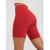 imageODODOS High Waist Workout Shorts for Women Tummy Control Workout Gym Athletic Biker Shorts6quot8quot InseamRed