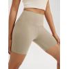 imageODODOS High Waist Workout Shorts for Women Tummy Control Workout Gym Athletic Biker Shorts6quot8quot InseamShaker Beige