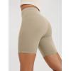 imageODODOS High Waist Workout Shorts for Women Tummy Control Workout Gym Athletic Biker Shorts6quot8quot InseamShaker Beige