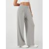imageODODOS Modal Soft Wide Leg Pants for Women High Waist Casual Relaxed Pants with Pockets2729quot 31quot InseamLight Gray