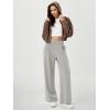 imageODODOS Modal Soft Wide Leg Pants for Women High Waist Casual Relaxed Pants with Pockets2729quot 31quot InseamLight Gray