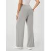 imageODODOS Modal Soft Wide Leg Pants for Women High Waist Casual Relaxed Pants with Pockets2729quot 31quot InseamLight Gray