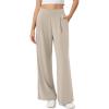 imageODODOS Modal Soft Wide Leg Pants for Women High Waist Casual Relaxed Pants with Pockets2729quot 31quot InseamSmokey Taupe