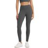 imageODODOS Womens High Waisted Workout Leggings 25quot  28quot Tummy Control Buttery Soft Athletic Gym Workout Yoga PantsCharcoal