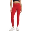 imageODODOS Womens High Waisted Workout Leggings 25quot  28quot Tummy Control Buttery Soft Athletic Gym Workout Yoga PantsRed