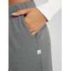 imageODODOS Womens Brushed Fleece Jogger Sweatpants  Cozy Warm Adjustable HighRise Relaxed Lounge Pants with PocketsGray Heather