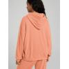 imageODODOS Womens Brushed Fleece Oversized Hoodie  Cozy Warm Long Sleeve Pullover Sweatshirt with Kangaroo PocketCoral Heather
