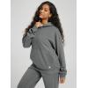 imageODODOS Womens Brushed Fleece Oversized Hoodie  Cozy Warm Long Sleeve Pullover Sweatshirt with Kangaroo PocketGray Heather