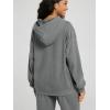 imageODODOS Womens Brushed Fleece Oversized Hoodie  Cozy Warm Long Sleeve Pullover Sweatshirt with Kangaroo PocketGray Heather