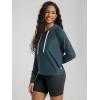 imageODODOS Womens Essential Hoodie  Ultra Soft Stratum Tech Pullover UPF 50 Moisture Wicking Long Sleeve TopNavy Heather