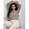 imageODODOS Womens Essential Hoodie  Ultra Soft Stratum Tech Pullover UPF 50 Moisture Wicking Long Sleeve TopWarm Grey Heather