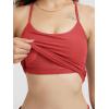imageODODOS Womens Slim Racerback Cropped Tank  Stratum Tech Sports Bra Ultra Soft UPF 50 Cami Top with Builtin BraRed Heather