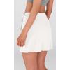 imageODODOS Wrap Skorts for Women Builtin Shorts High Waist Tennis Skirts with Pockets for Casual Athletic GolfIvory White
