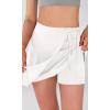 imageODODOS Wrap Skorts for Women Builtin Shorts High Waist Tennis Skirts with Pockets for Casual Athletic GolfIvory White