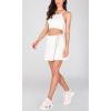 imageODODOS Wrap Skorts for Women Builtin Shorts High Waist Tennis Skirts with Pockets for Casual Athletic GolfIvory White