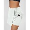 imageODODOS Wrap Skorts for Women Builtin Shorts High Waist Tennis Skirts with Pockets for Casual Athletic GolfPorcelain White