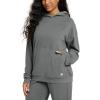 imageODODOS Womens Brushed Fleece Oversized Hoodie  Cozy Warm Long Sleeve Pullover Sweatshirt with Kangaroo PocketGray Heather