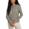 imageODODOS Womens Essential Hoodie  Ultra Soft Stratum Tech Pullover UPF 50 Moisture Wicking Long Sleeve TopWarm Grey Heather