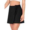 imageODODOS Wrap Skorts for Women Builtin Shorts High Waist Tennis Skirts with Pockets for Casual Athletic GolfClassic Black