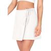 imageODODOS Wrap Skorts for Women Builtin Shorts High Waist Tennis Skirts with Pockets for Casual Athletic GolfIvory White