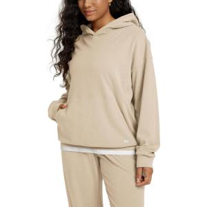 imageODODOS Womens Brushed Fleece Oversized Hoodie  Cozy Warm Long Sleeve Pullover Sweatshirt with Kangaroo PocketBeige Heather