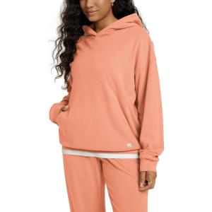 imageODODOS Womens Brushed Fleece Oversized Hoodie  Cozy Warm Long Sleeve Pullover Sweatshirt with Kangaroo PocketCoral Heather