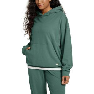 imageODODOS Womens Brushed Fleece Oversized Hoodie  Cozy Warm Long Sleeve Pullover Sweatshirt with Kangaroo PocketTeal Green Heather