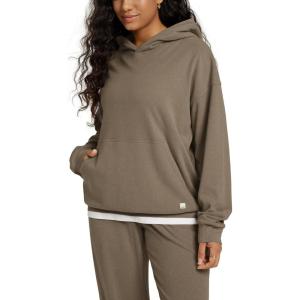imageODODOS Womens Brushed Fleece Oversized Hoodie  Cozy Warm Long Sleeve Pullover Sweatshirt with Kangaroo PocketWood Brown Heather