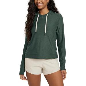 imageODODOS Womens Essential Hoodie  Ultra Soft Stratum Tech Pullover UPF 50 Moisture Wicking Long Sleeve TopAspen Heather