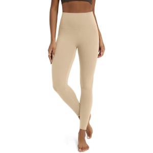 imageODODOS No Front Seam Yoga Leggings for Women  25quot  28quot High Waist Buttery Soft Lounge Yoga PantsBeige