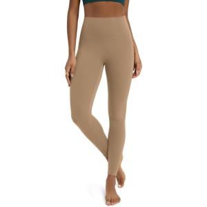 imageODODOS No Front Seam Yoga Leggings for Women  25quot  28quot High Waist Buttery Soft Lounge Yoga PantsLight Brown