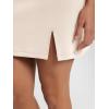 imageODODOS Modal Soft Mini Skirt for Women Side Slit High Waist ALine Casual Daily SkirtsBeige