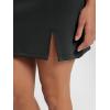imageODODOS Modal Soft Mini Skirt for Women Side Slit High Waist ALine Casual Daily SkirtsBlack