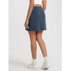 imageODODOS Modal Soft Mini Skirt for Women Side Slit High Waist ALine Casual Daily SkirtsDeep Blue