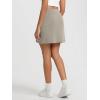imageODODOS Modal Soft Mini Skirt for Women Side Slit High Waist ALine Casual Daily SkirtsKhaki