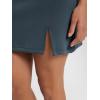imageODODOS Modal Soft Mini Skirt for Women Side Slit High Waist ALine Casual Daily SkirtsNavy