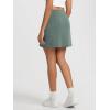 imageODODOS Modal Soft Mini Skirt for Women Side Slit High Waist ALine Casual Daily SkirtsSlate Green