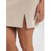 imageODODOS Modal Soft Mini Skirt for Women Side Slit High Waist ALine Casual Daily SkirtsSmokey Taupe