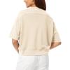 imageODODOS Modal Soft Short Sleeve TShirts for Women Oversized Crew Neck Tee Relaxed Pullover TopsButter Cream