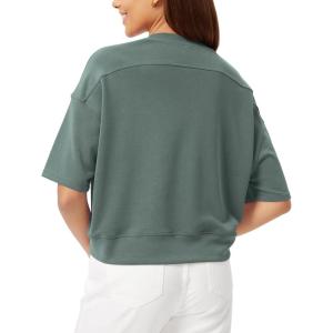 imageODODOS Modal Soft Short Sleeve TShirts for Women Oversized Crew Neck Tee Relaxed Pullover TopsSlate Green