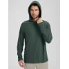 imageODODOS Mens Long Sleeve Hoodie  Stratum Tech Performance Pullover  Ultra Soft Moisture Wicking UPF 50 TopAspen Heather