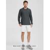 imageODODOS Mens Long Sleeve Hoodie  Stratum Tech Performance Pullover  Ultra Soft Moisture Wicking UPF 50 TopCharcoal Heather