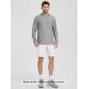 imageODODOS Mens Long Sleeve Hoodie  Stratum Tech Performance Pullover  Ultra Soft Moisture Wicking UPF 50 TopGrey Heather