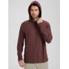 imageODODOS Mens Long Sleeve Hoodie  Stratum Tech Performance Pullover  Ultra Soft Moisture Wicking UPF 50 TopJava Heather