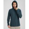 imageODODOS Mens Long Sleeve Hoodie  Stratum Tech Performance Pullover  Ultra Soft Moisture Wicking UPF 50 TopNavy Heather