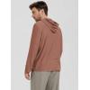 imageODODOS Mens Long Sleeve Hoodie  Stratum Tech Performance Pullover  Ultra Soft Moisture Wicking UPF 50 TopTamarind Heather