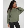 imageODODOS Womens Modal Soft Raglan Long Sleeve Sweatshirts Oversized Crew Neck Relaxed Pullover Top Fall OutfitsDark Sage